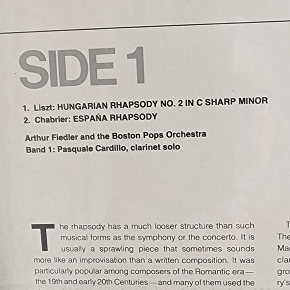 "Rhapsodies" Vinyl Record - Picture 3 of 4